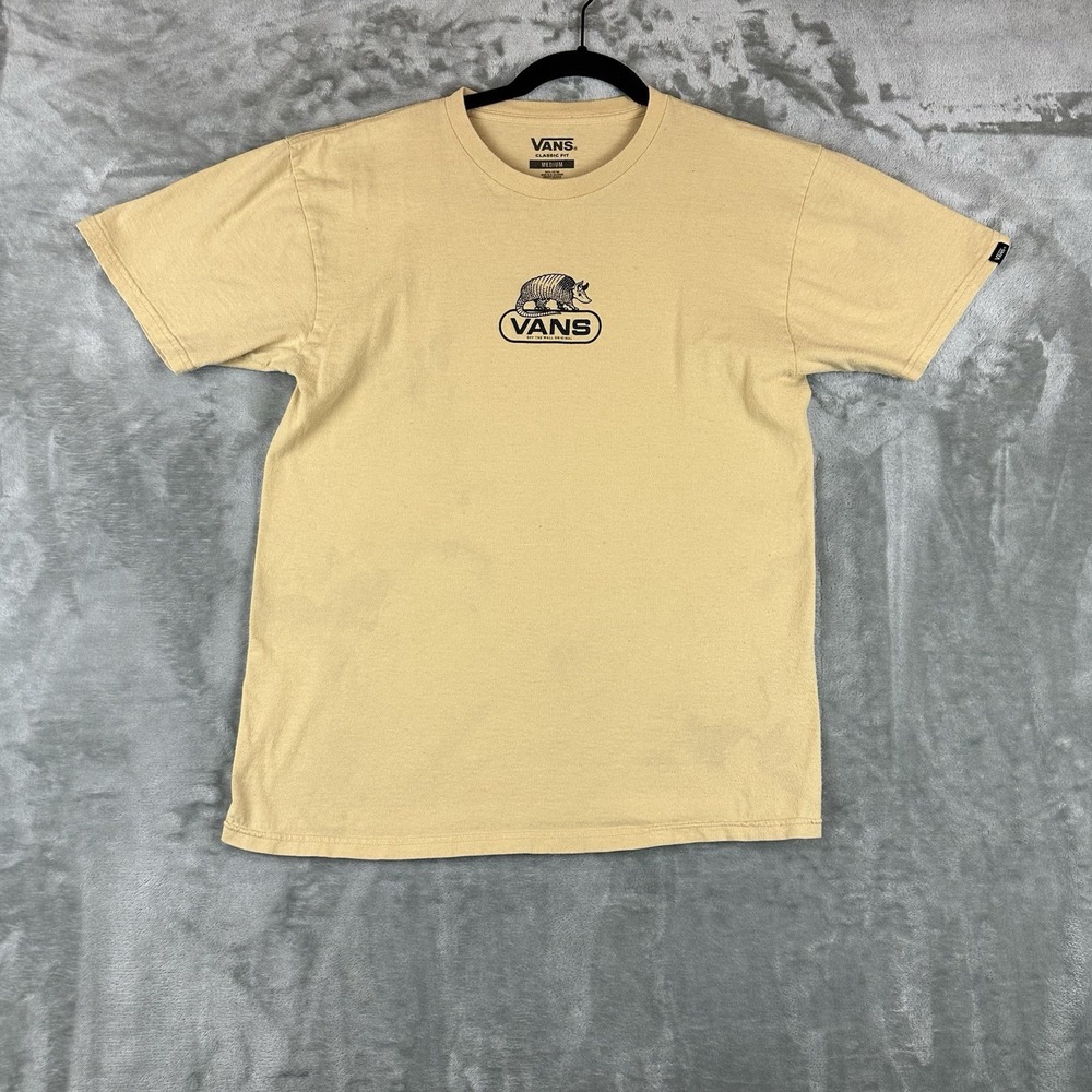 Vans Armadillo Graphic T-Shirt Men's M Beige Tan Cotton